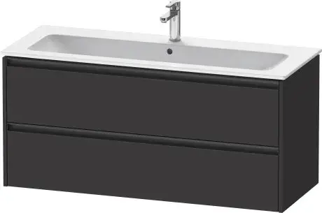 Duravit Ketho.2 Тумба под раковину с 2-мя ящ. 121x48x55h см, цвет: графит супермат. K25265080800000