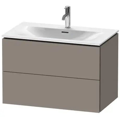 Duravit L-Cube Тумба под раковину подвесн. с 2-мя ящ. 82x48,1x55h см, цвет: базальт мат. LC630704343