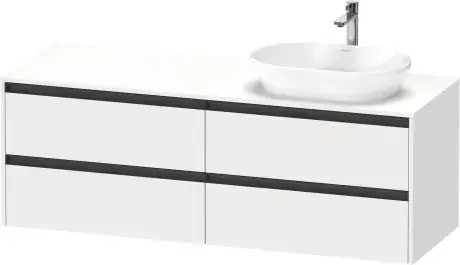 Duravit Ketho.2 Тумба под раковину 160x55x56,8h см, цвет: Gres Pietra Grey Opaco K24899R18180000