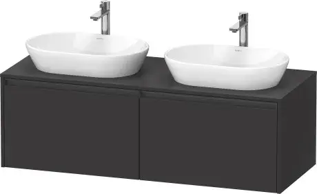 Duravit Ketho.2 Тумба под две раковины 140x55x45,9h см, цвет: графит супермат. K24888B80800000