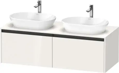 Duravit Ketho.2 Тумба под две раковины 140x55x45,9h см, цвет: белый глянц. K24888B22220000