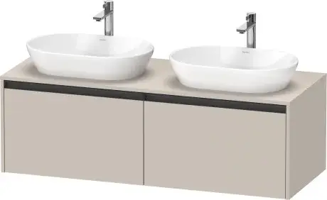Duravit Ketho.2 Тумба под две раковины 140x55x45,9h см, цвет: серо-коричневый мат. K24888B91910000
