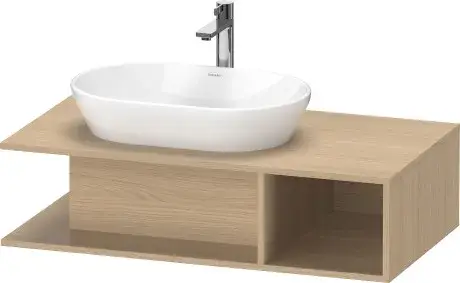 Duravit D-Neo Тумба под раковину слева подвесная 100x55x26h см, цвет: дуб натуральный DE492903030