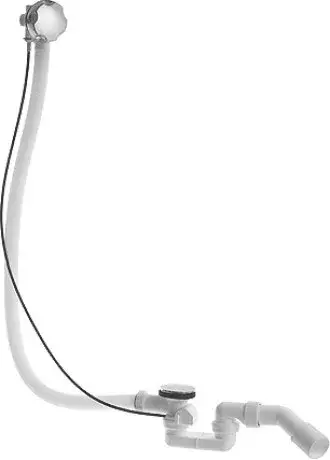 Duravit D-Code Комплект слива-перелива удлиненный для ванны, цвет: белый/хром 790226000001000