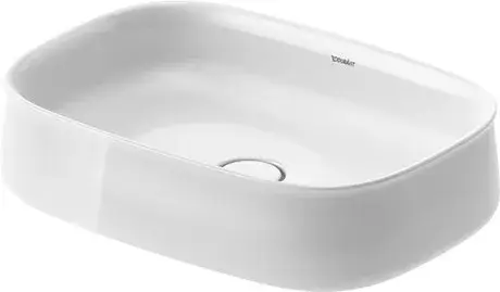 Duravit Zencha Раковина накладная прямоугольная без отверстий 55х39x14h см, цвет: белый 2373550079