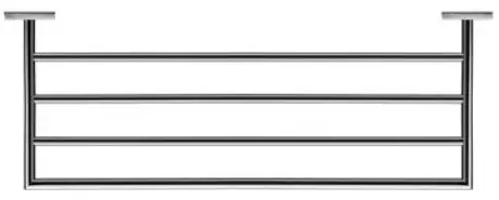 Duravit Karree Полка для полотенец подвесная прямоугольная 66,8x24 см, цвет: хром 0099621000