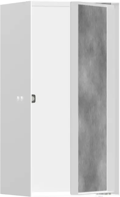Hansgrohe XtraStoris Rock Полка в нишу встраиваемая 30х14х30h см, с дверью, цвет: матовый белый 56088700