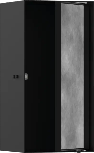 Hansgrohe XtraStoris Rock Полка в нишу встраиваемая 30х14х30h см, с дверью, цвет: матовый черный 56088670