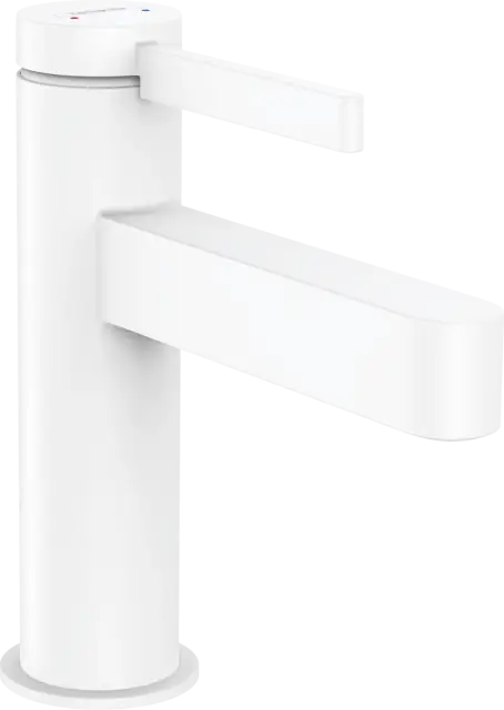 Hansgrohe Finoris Смеситель для раковины однорычажный, с донным клапаном, цвет: матовый белый 76010700