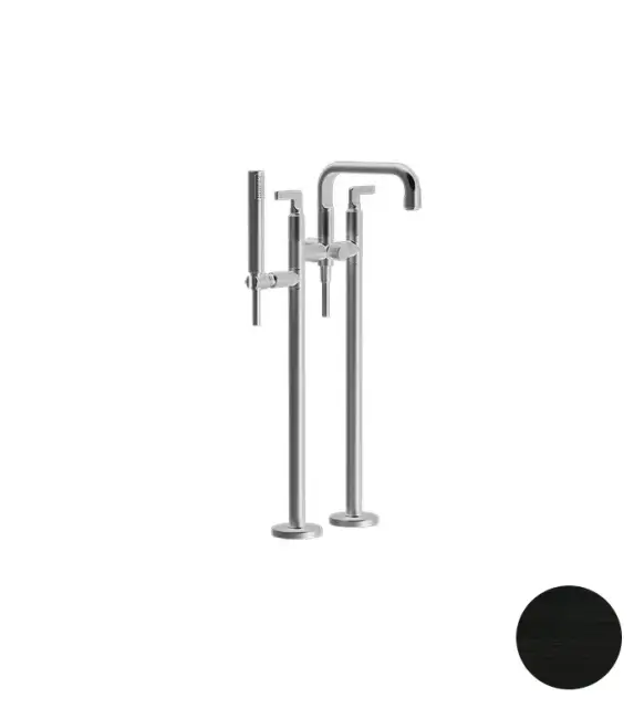 Gessi Inciso Смеситель для ванны напольный, лейка, шланг 150 см, внешняя часть, цвет: aged bronze 58029#187