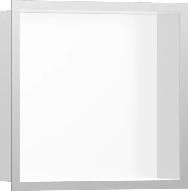 Hansgrohe XtraStoris Полка-короб встраиваемая 30х10х30h см, цвет: белый/нержавеющая сталь 56099800