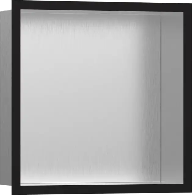 Hansgrohe XtraStoris Полка-короб встраиваемая 30х10х30h см, цвет: нержавеющая сталь/черный 56097670