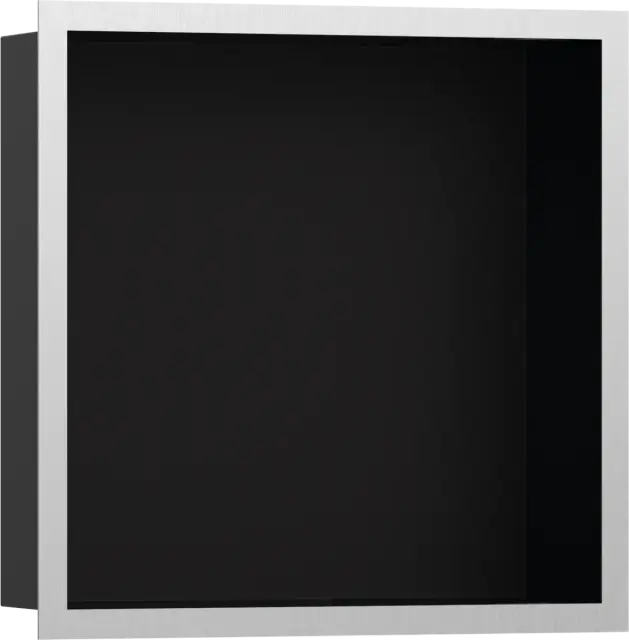 Hansgrohe XtraStoris Полка-короб встраиваемая 30х10х30h см, цвет: черный/нержавеющая сталь 56098800