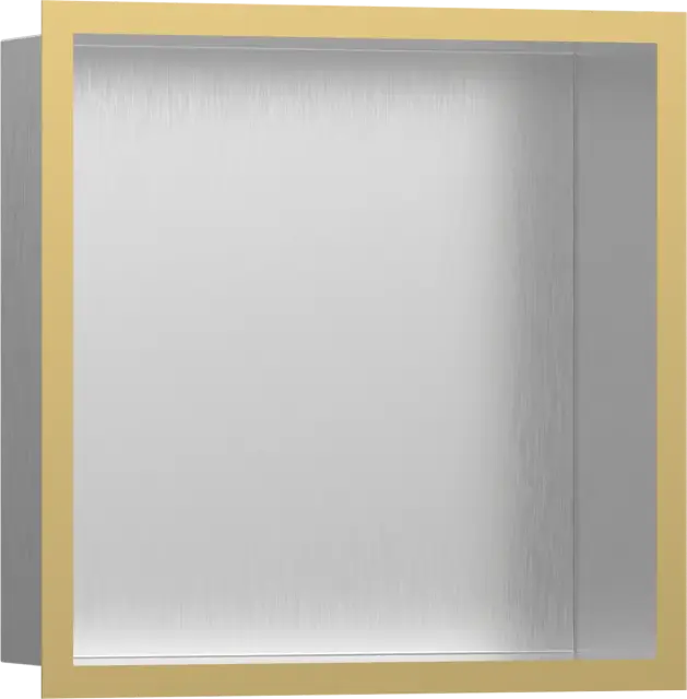 Hansgrohe XtraStoris Полка-короб встраиваемая 30х10х30h см, цвет: нержавеющая сталь/золото 56097990