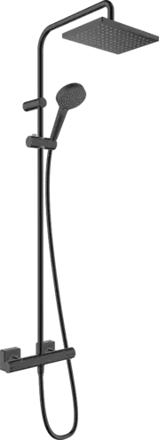 Hansgrohe Vernis Shape Душевая стойка:термостат,верхний душ 23x17см,ручной душ, цвет: матовый черный 26286670