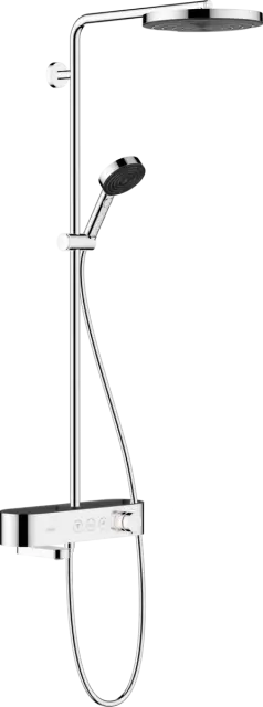 Hansgrohe Pulsify Душевая стойка: термостат, верхний душ 26 см, ручной душ 3 режима, цвет: хром 24230000