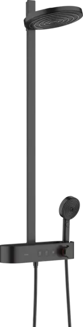 Hansgrohe Pulsify Душевая стойка: термостат, верхний душ EcoSmart 26 см, цвет: матовый черный 24241670