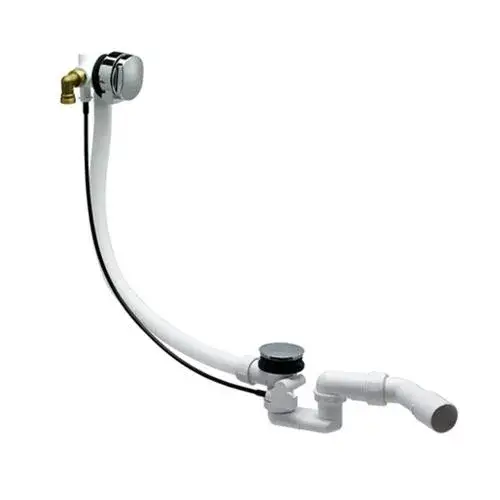 Laufen Pro Слив-перелив с функцией налива для ванн, цвет: белый/хром 2.9511.1.004.000.1