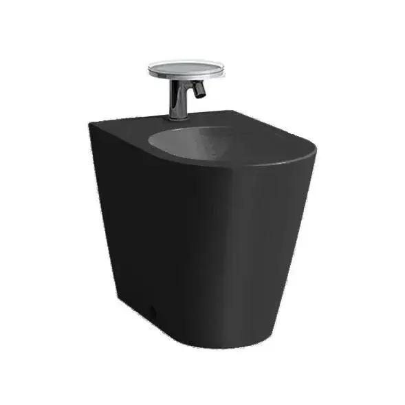 Laufen Kartell By Биде напольное на 1 отверстие 37х56х43h см, цвет: черный 8.3233.1.020.302.1