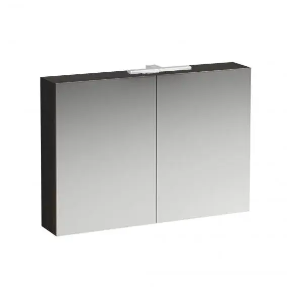 Laufen Base Зеркальный шкаф, подвесной с подсв. 100х18х70h см, цвет: темный вяз 4.0285.2.110.263.1