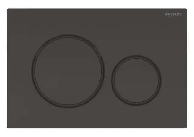 Geberit Sigma 20 Клавиша смыва для инсталляции, пластик, цвет: черный глянцевый, окантовка матовая 115.882.DW.1