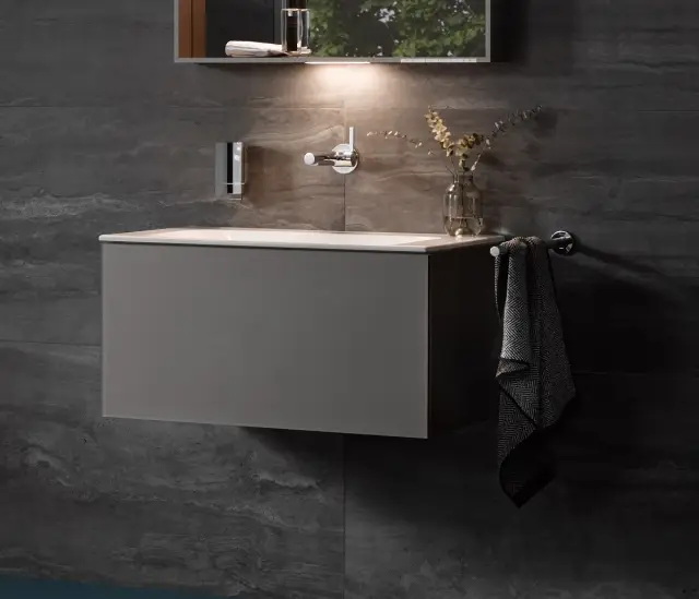 Keuco Plan Тумба под раковину 80x49x40h см, цвет: инокс матовый 32961 290000