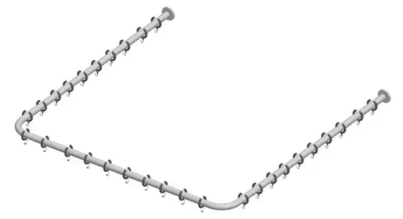 Keuco Plan Штанга для душевой шторки, квадратная 120x120 см, цвет: хром 14940 171200