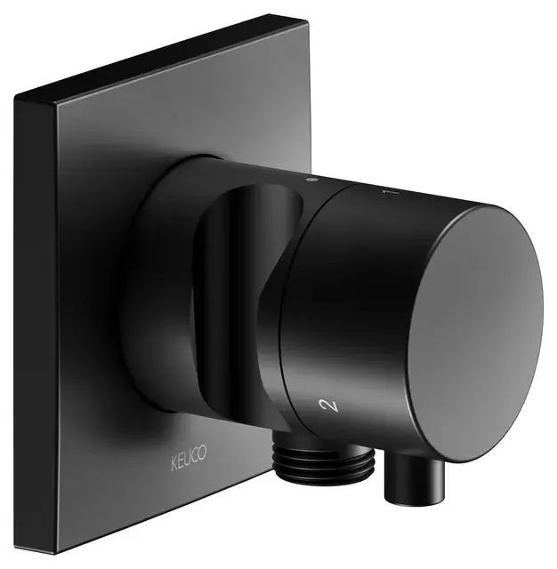 Keuco Ixmo Запорный вентиль с переключателем на 3 потреб. DN15, внешняя часть, цвет: черный матовый 59549 371202