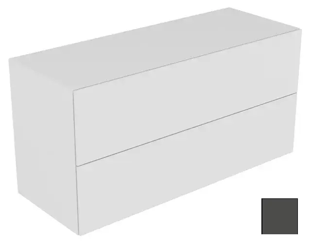 Keuco Edition 11 Тумбочка боковая, 2 ящика и вн. подсв. 140x53,5x70h см, цвет: антрацит 31327 390100
