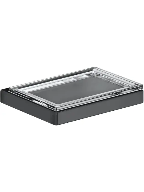 Keuco Edition 11 Мыльница со стеклянной чашей, подвесная, цвет: шлифованный черный 11155 139000