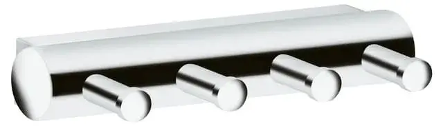 Keuco Plan Планка с 4 крючками для полотенца 11,8x2,2x4,7h см, цвет: алюминий 14913 170000