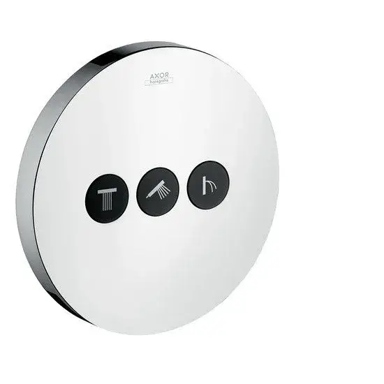 Axor Shower Select Переключатель потоков, 3 потребителя, круглый, внешняя часть, цвет: хром 36727000
