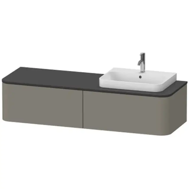 Duravit Happy D.2 Plus Тумба подв. 35,4x160xh55 cм, DX, цвет stone grey satin matt HP4934R9292