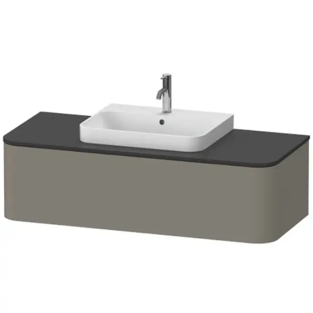 Duravit Happy D.2 Plus Тумба подв. 35,4x130xh55 cм, 1 ящик, цвет stone grey satin matt HP4932M9292