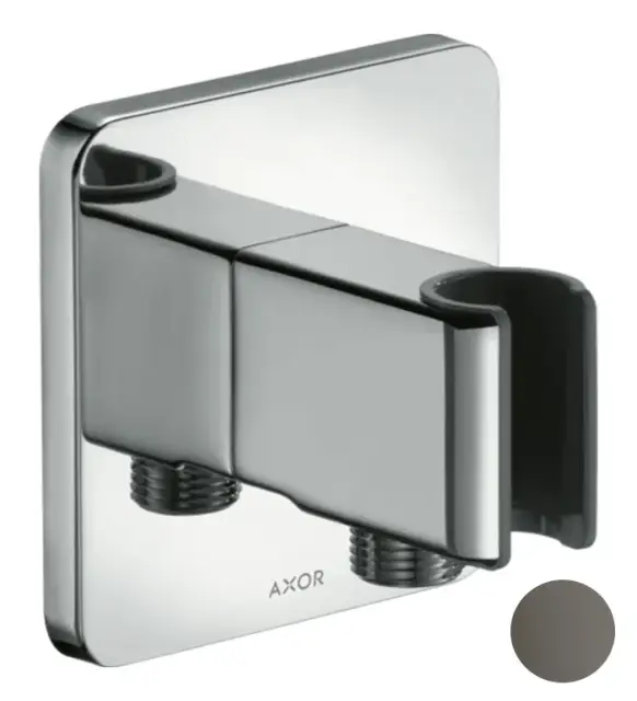 Axor Porter Шланговое подключение с держателем, цвет: полированный черный хром 11626330