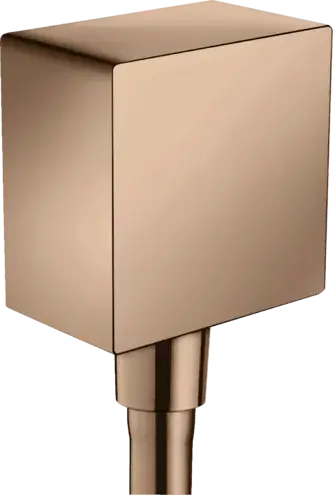 Axor Alpen Square Шланговое подключение, квадратное, цвет: полированное розовое золото 36732300
