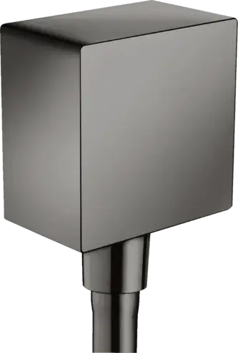 Axor Alpen Square Шланговое подключение, квадратное, цвет: полированный черный хром 36732330