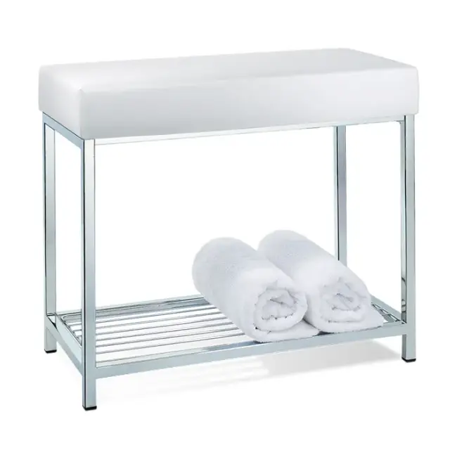 Decor Walther Universal DW 77 Скамья с полочкой 60x30xh52 см, цвет хром белый 0505104