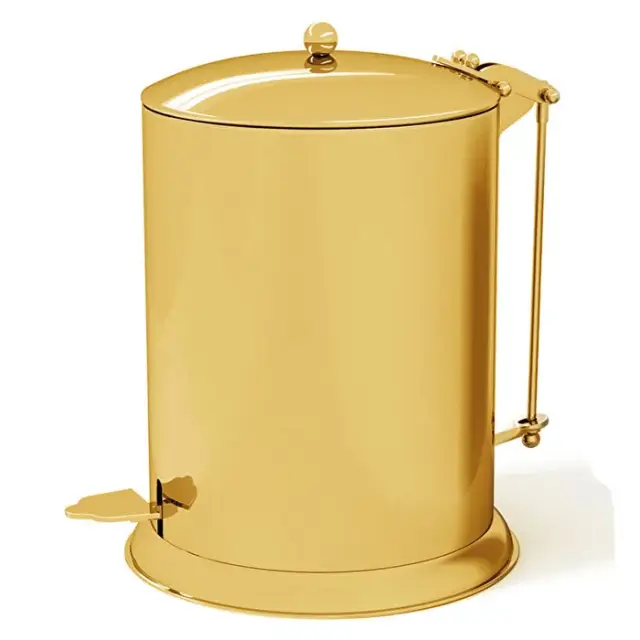 Devon&Devon Waltz Ведро для мусора, с крышкой и педалью, цвет светлое золото WLZ-160-OT