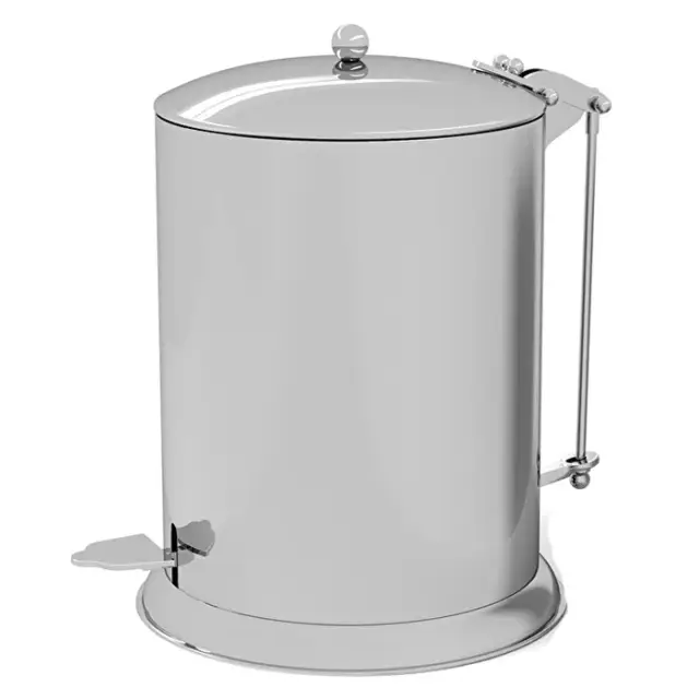 Devon&Devon Waltz Ведро для мусора, с крышкой и педалью, цвет хром WLZ-160-CR