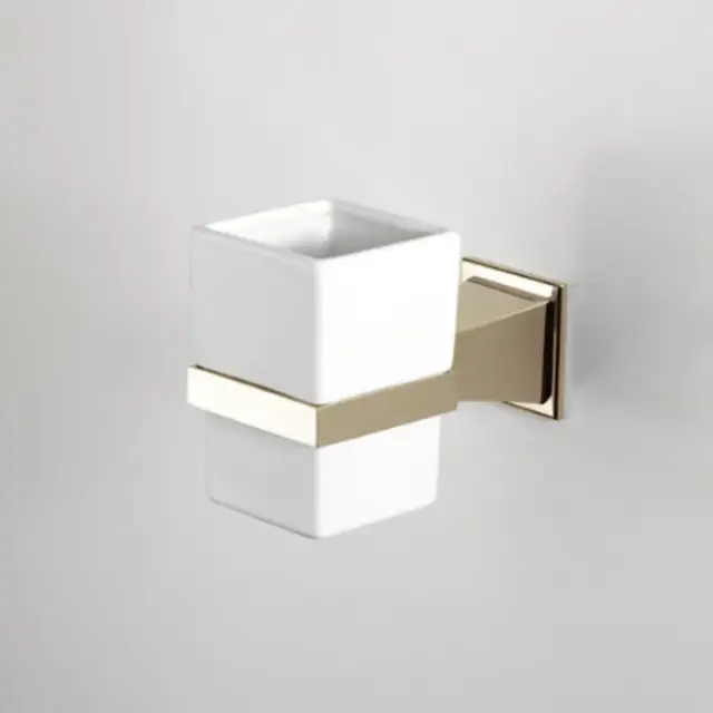 Devon&Devon Time Стакан для зубных щеток подвесной, керамический, цвет: золото TM303OT