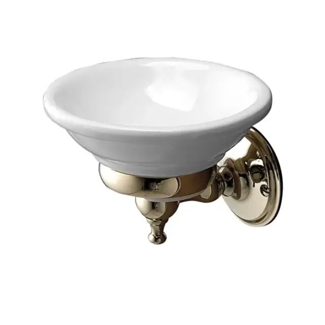 Devon&Devon Old Navy Мыльница с керамической чашей, подвесная, цвет: золото MIL604OT