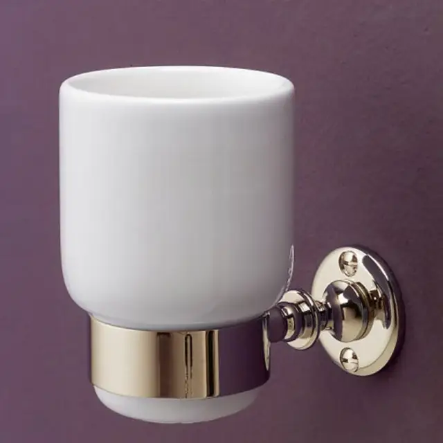 Devon&Devon First Class Стакан для зубных щеток подвесной, керамический, цвет: золото DD33070OT