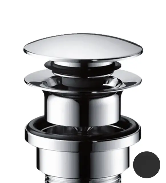 Axor Донный клапан Push-Open для раковины и биде, универсальный, цвет: черный матовый 51300670