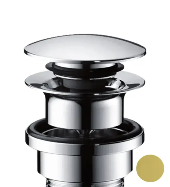 Axor Донный клапан Push-Open для раковины и биде, универсальный, цвет: полированное золото 51300990