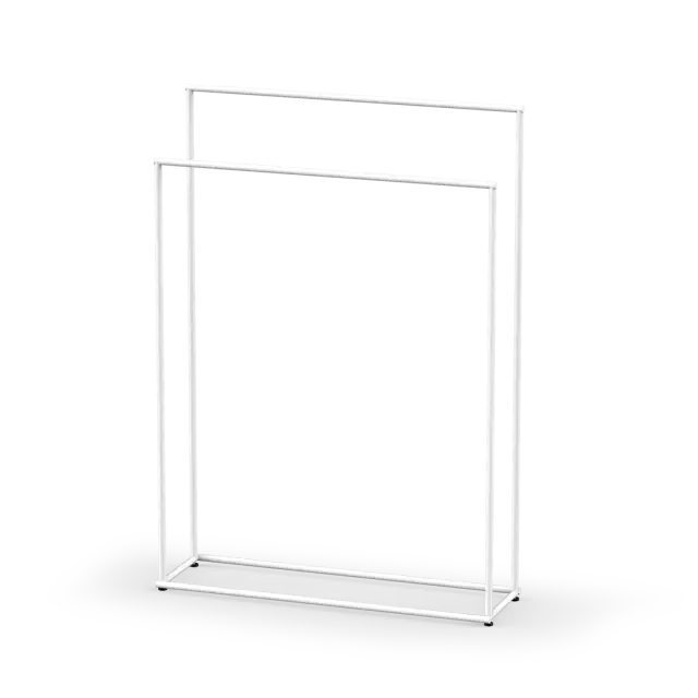 Decor Walther Mikado Полотенцедержатель 86 см, напольный, двойной, цвет: белый матовый 0523050