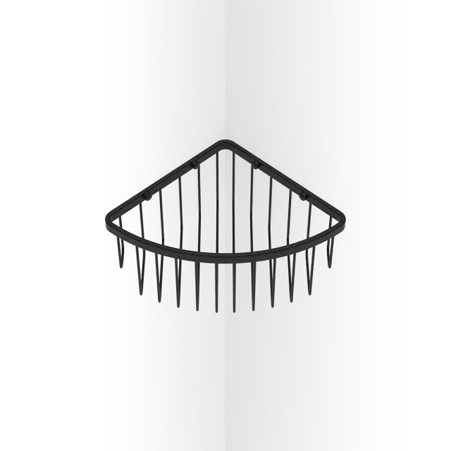 Decor Walther DW 229 Полочка для душа, угловая, подвесная, цвет: черный матовый 0705260