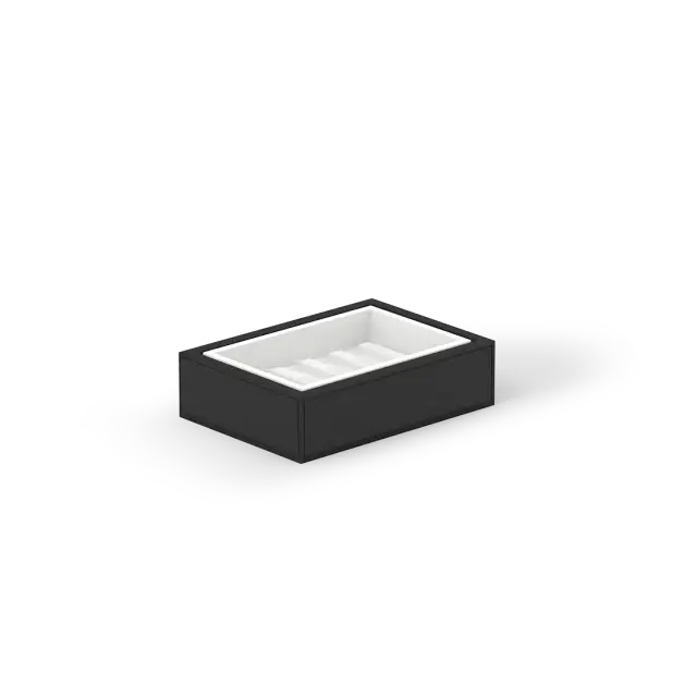 Decor Walther Brownie Мыльница подвесная, имитация кожи, цвет: черный 0937360