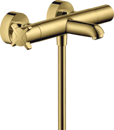 Axor Citterio E Термостат для ванны c вентилем, излив 17,7 см, цвет: полированное золото 36140990