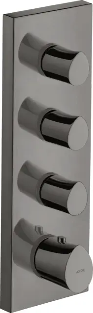 Axor Starck Organic Термостат для душа встраиваемый на 3 потребителя, цвет: полированный черный хром 12717330
